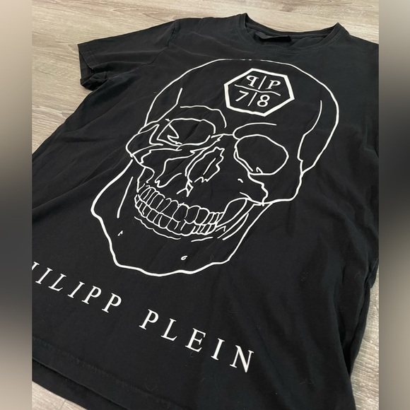 Philipp Plein Large Skull Outline T Shirt - size XXL - Picture 3 of 8